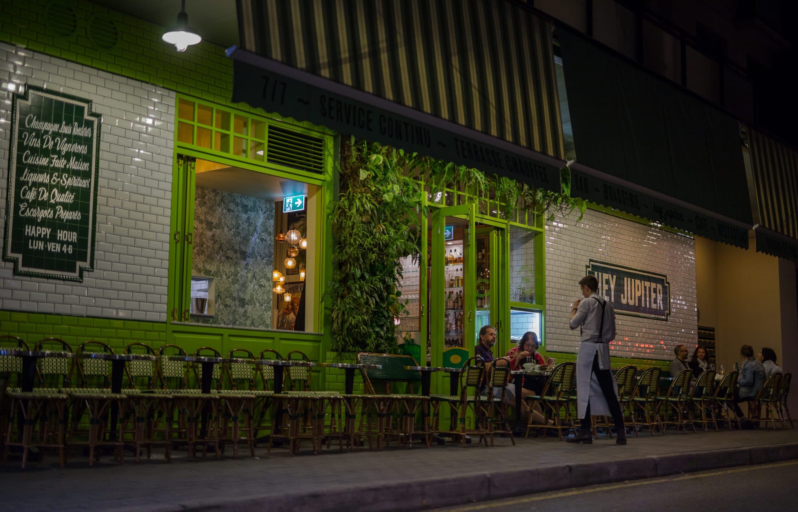 Street dining at Hey Jupiter in Adelaide.
