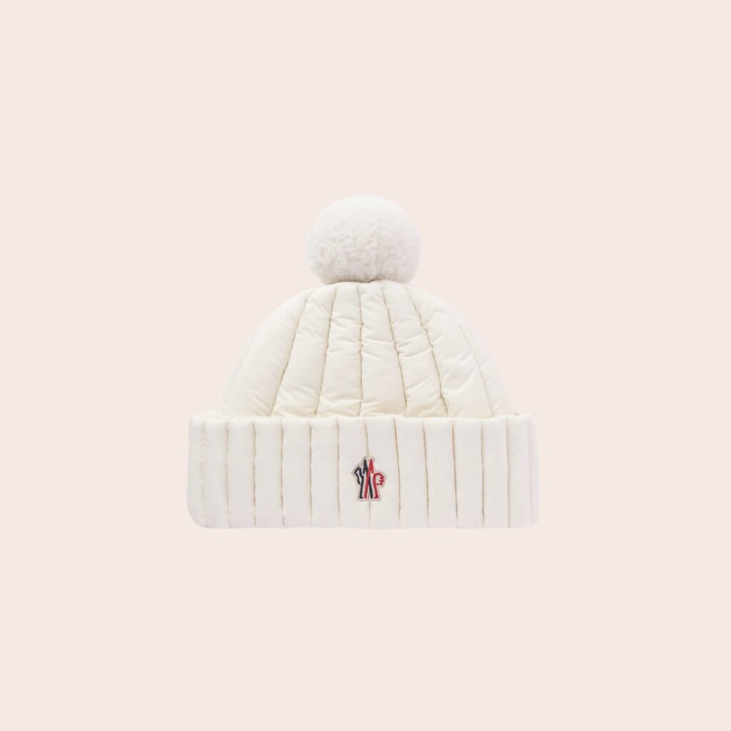 Moncler Grenoble Embroidered Shearling-Trimmed Quilted Shell Down Beanie