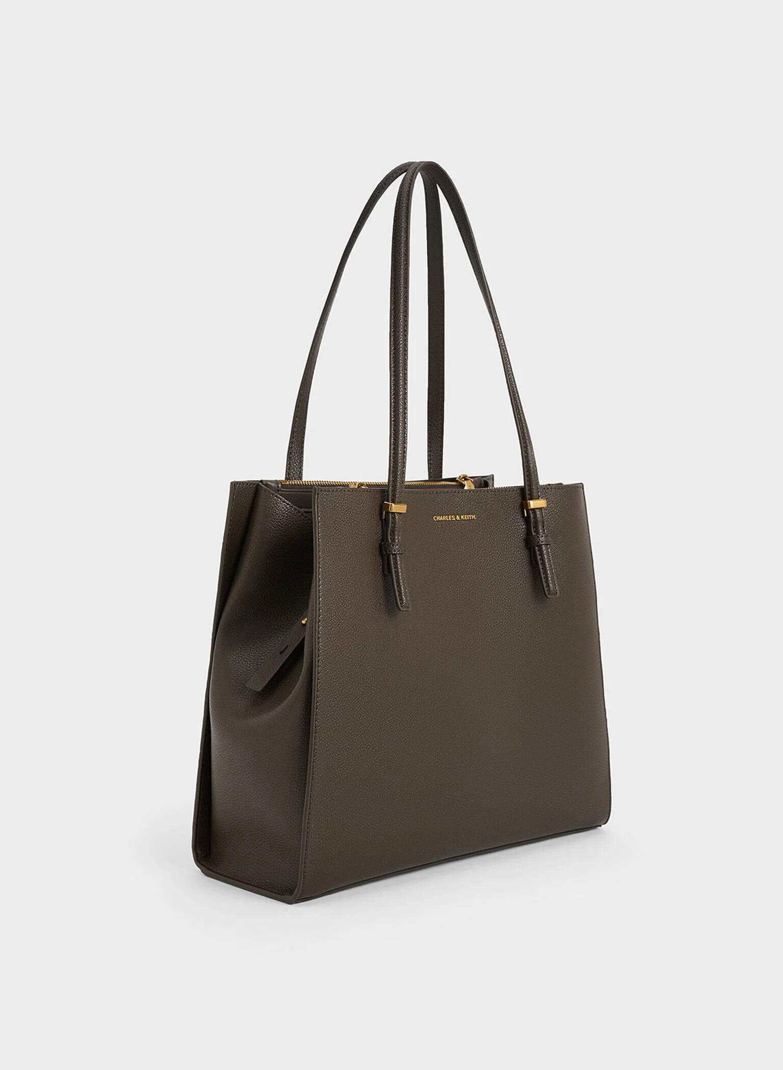 Charles & Keith Sansa Tote Bag in Moss