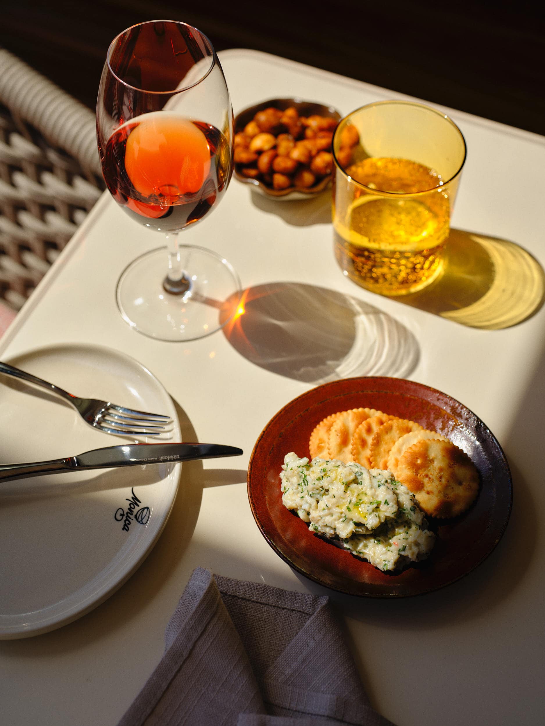 Devilled Spanner Crab with Jatz monica rooftop