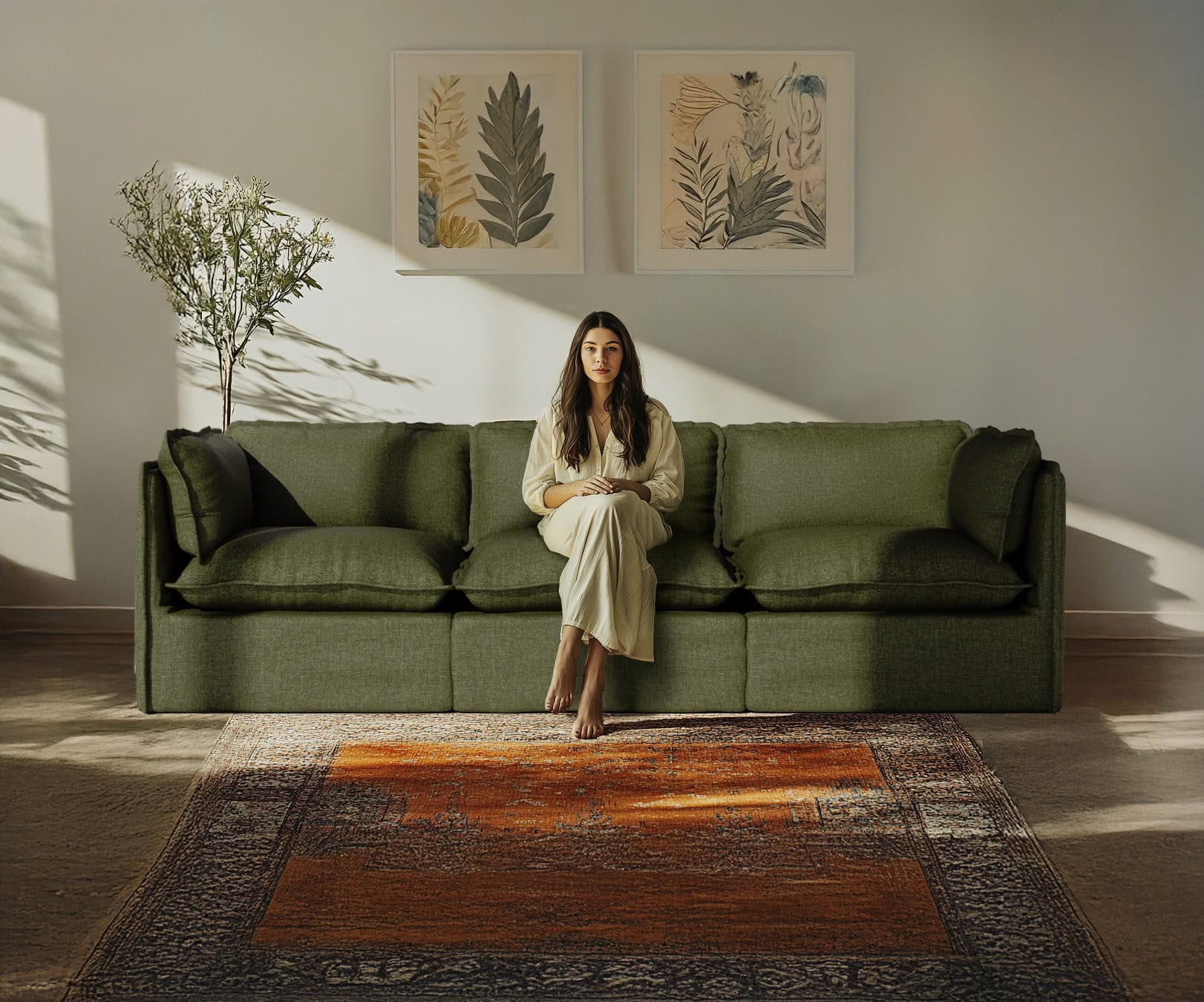 Lifely Sofa moss green