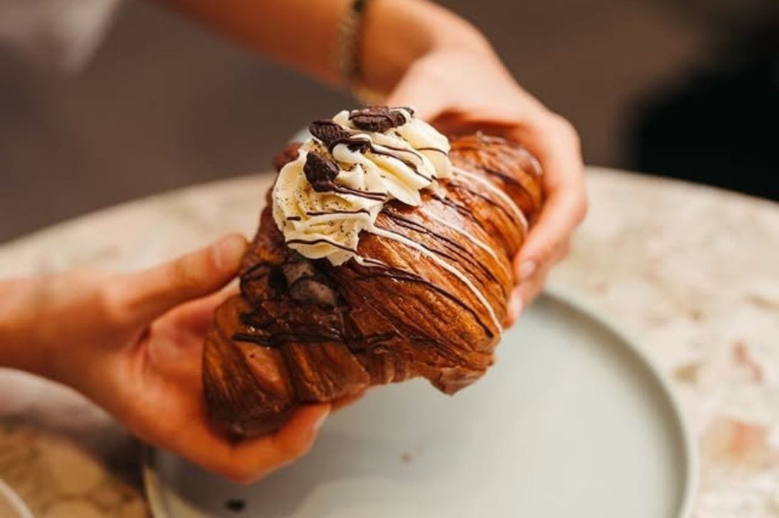 Jennys Bakery, Oreo Croissant, Adelaide, South Australia Oreo Croissant special at Jenny's Bakery in Adelaide, South Australia.