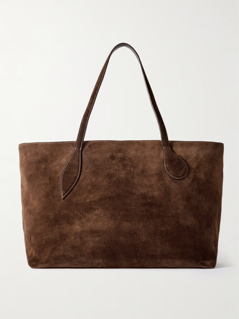 Liffner Mega Sprout Suede Tote in Dark Brown