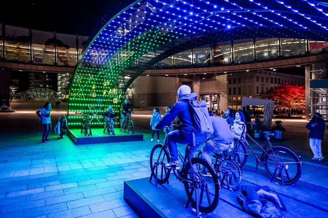 Lightbattle III, City Lights, Illuminate Adelaide Lightbattle III installation as part of City Lights at Illuminate Adelaide.