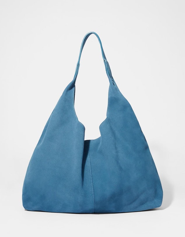 & Other Stories Large Suede Tote blue