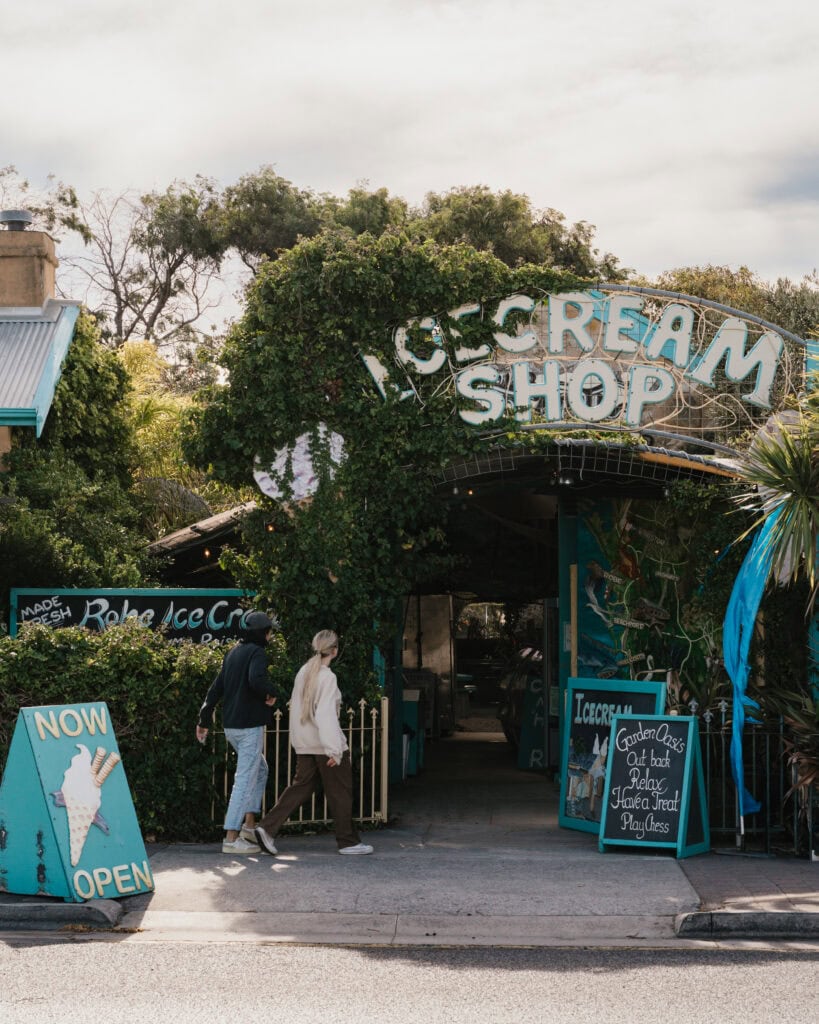 The Robe Icecream shopfront in Robe, South Australia.