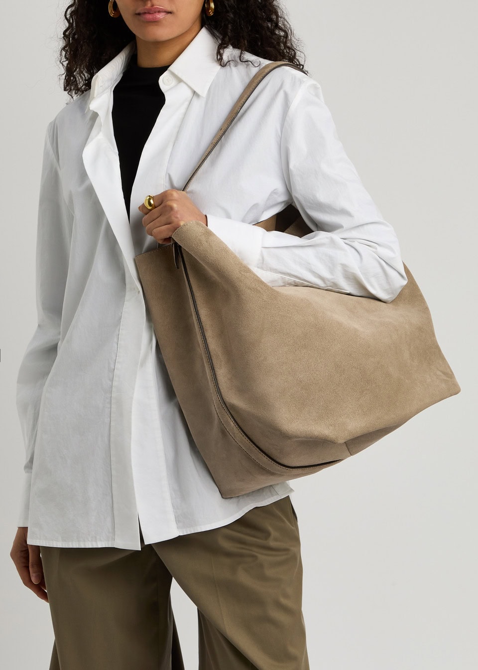 Toteme Suede bag taupe