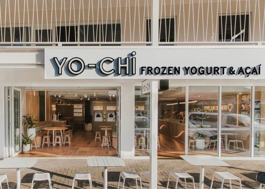 Facade of Yo-Chi store in Semaphore, Adelaide, South Australia.