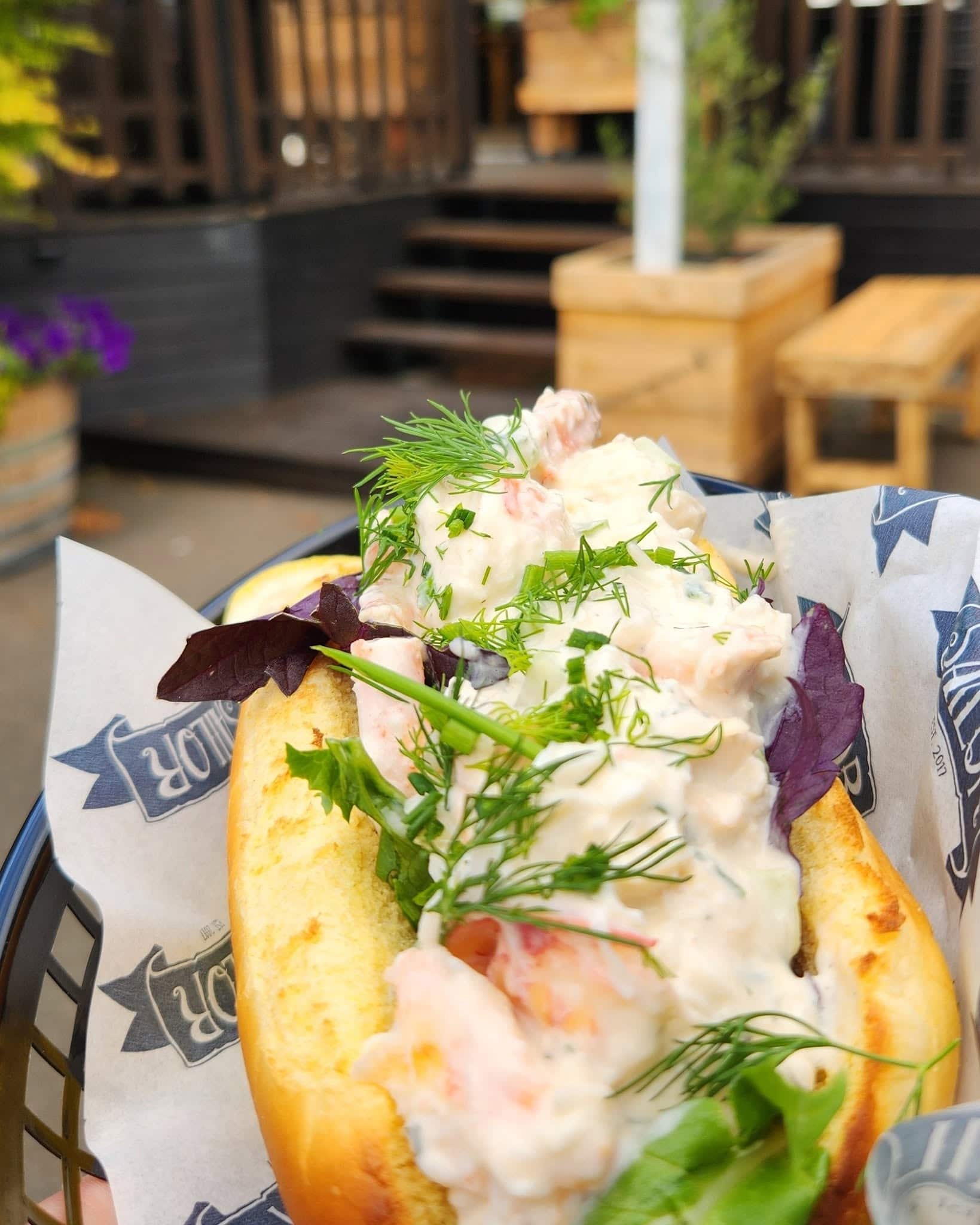 lobster roll from sailors nook deloraine tasmania