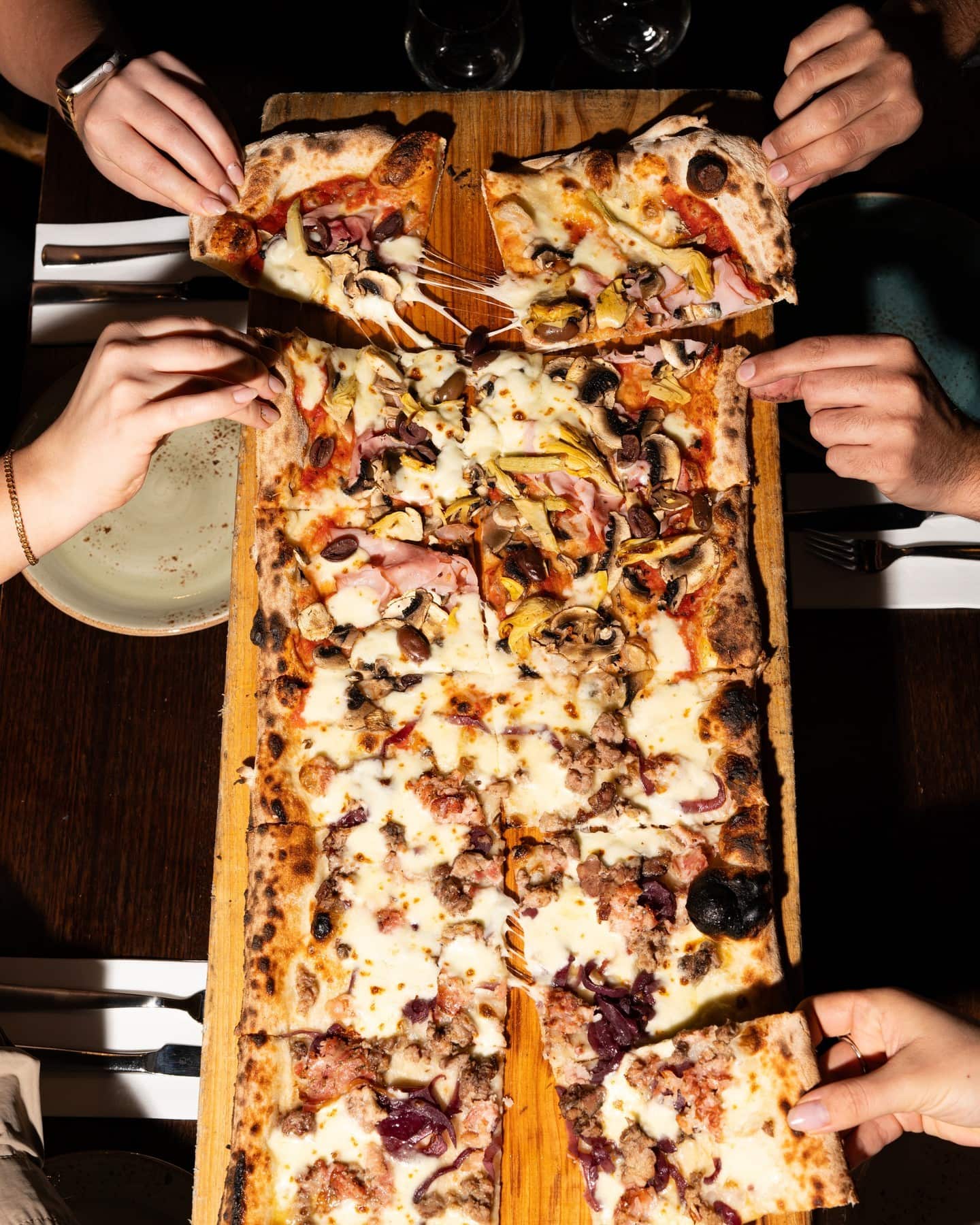 One metre pizza at Antica Pizzeria in Adelaide.