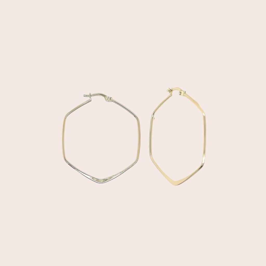 Temple & Grace Large Gold Hoop Earrings Temple & Grace Large Gold Hoop Earrings