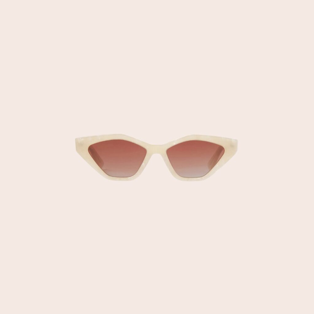 Arms of Eve Jagger Sunglasses in Cream Marle Arms of Eve Jagger Sunglasses in Cream Marle