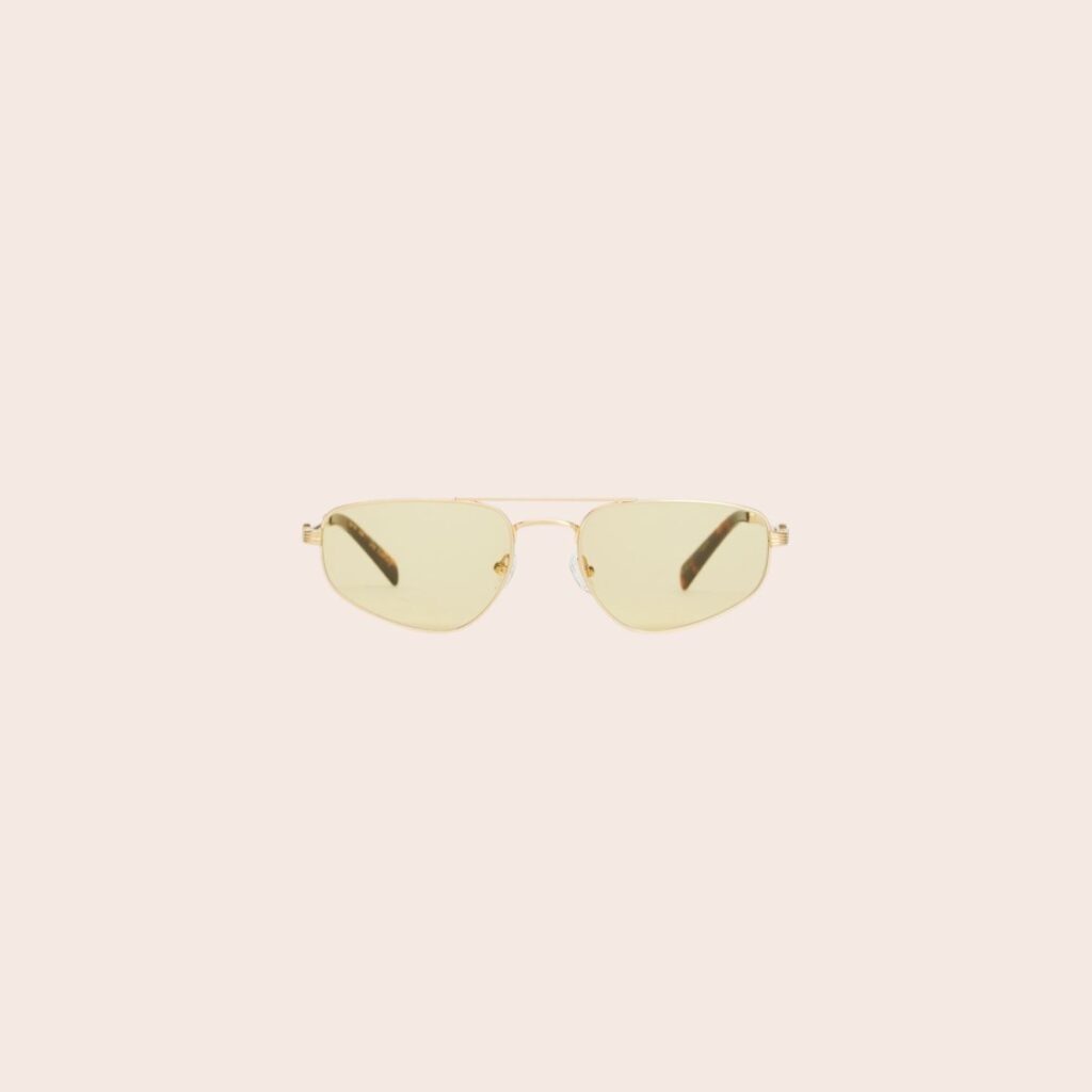 Luv Lou The Harvey Sunglasses in Gold Luv Lou The Harvey Sunglasses in Gold