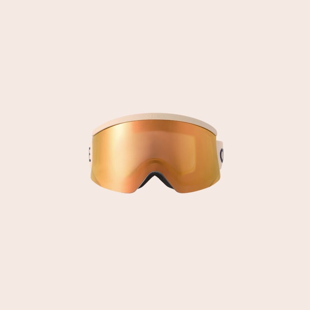 Celine Eyewear Mirrored Ski Goggles in Biege Celine Eyewear Mirrored Ski Goggles in Biege