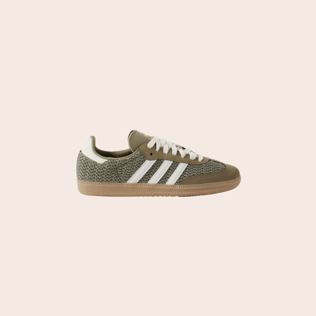 Adidas Originals Samba OG Leather and Suede-Trimmed Crochet Sneakers Adidas Originals Samba OG Leather and Suede-Trimmed Crochet Sneakers