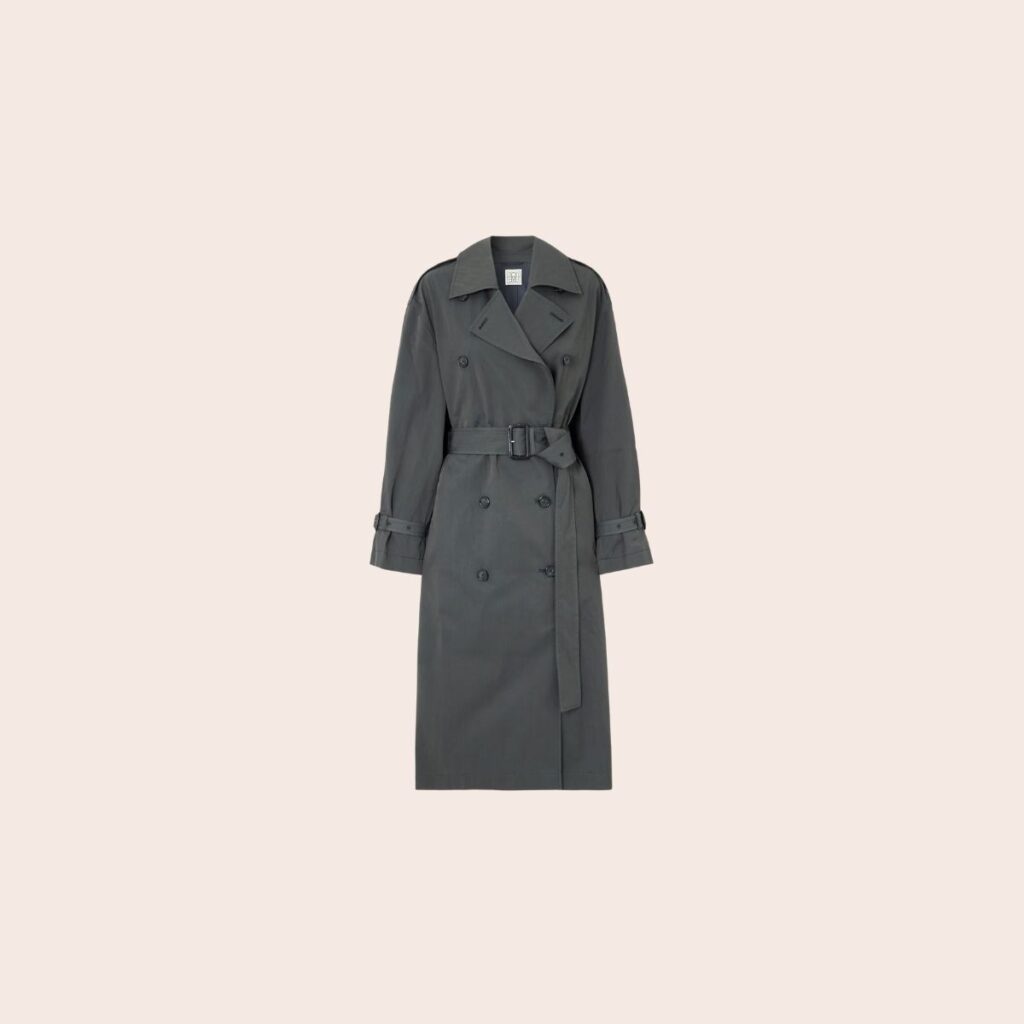 Toteme Garderob Belted Organic Cotton-Blend Trench Coat