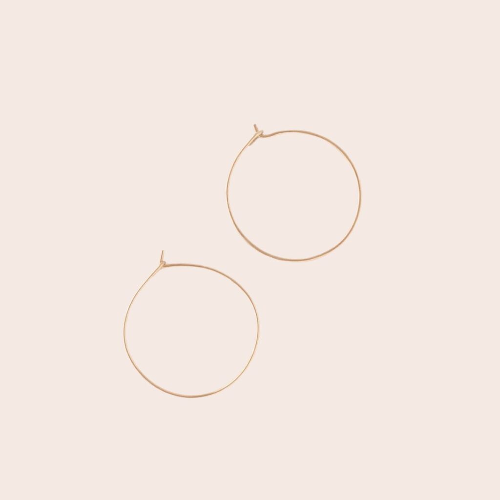 Argent Silversmith Plain Gold Hoops Argent Silversmith Plain Gold Hoops