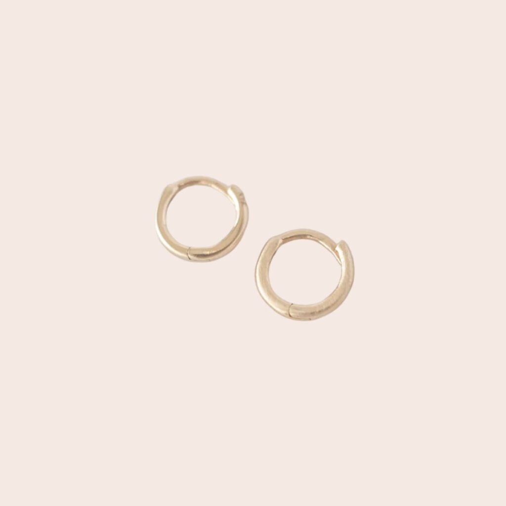 Argent Silversmith Tiny Huggies in Gold Argent Silversmith Tiny Huggies in Gold
