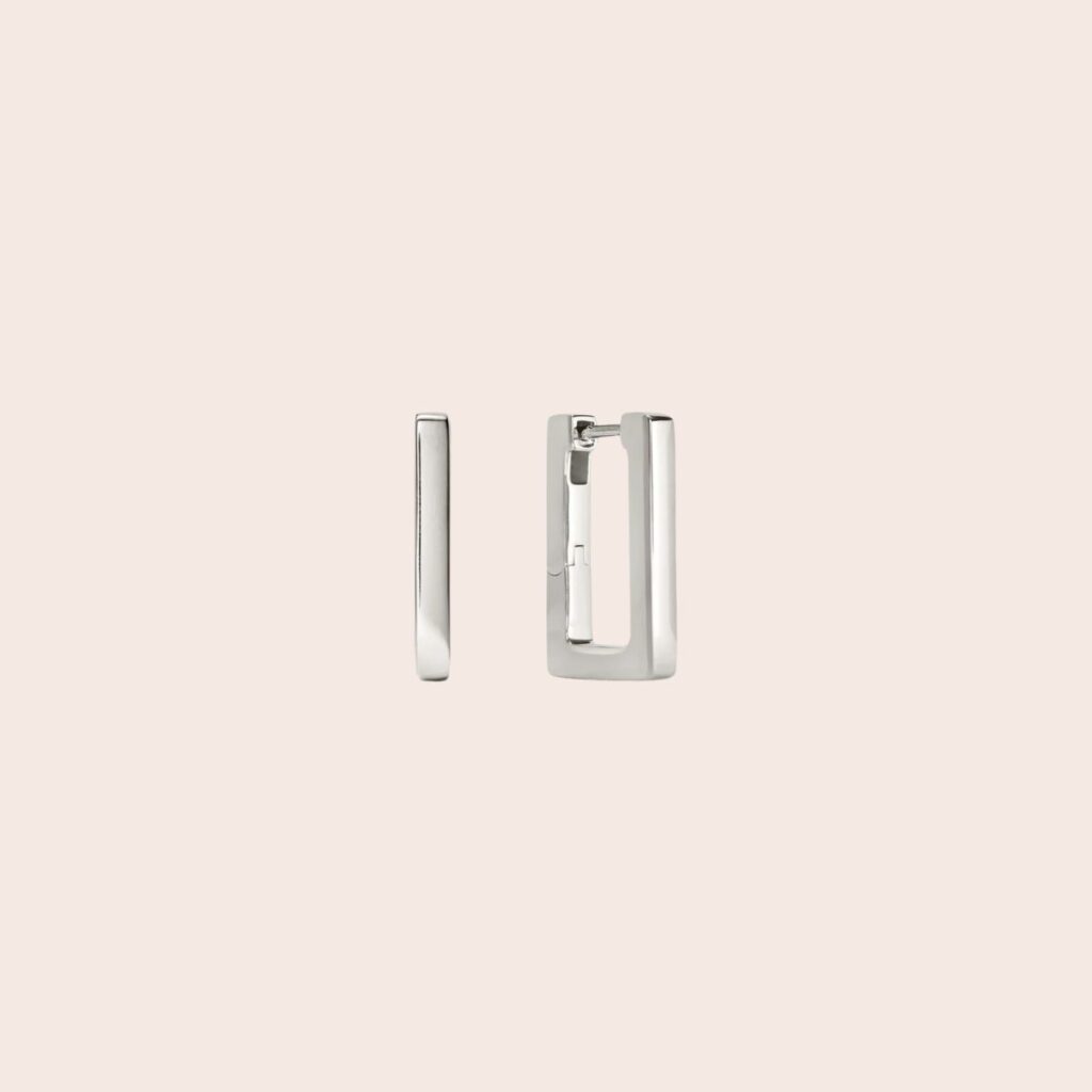 Mejuri Block Medium Hoops Mejuri Block Medium Hoops