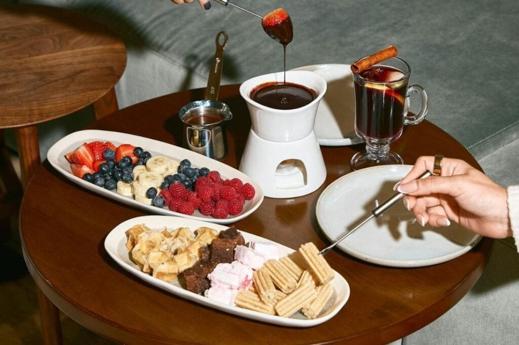 Dipped Sundays fondue offering at Sol Rooftop in Adelaide, South Australia.