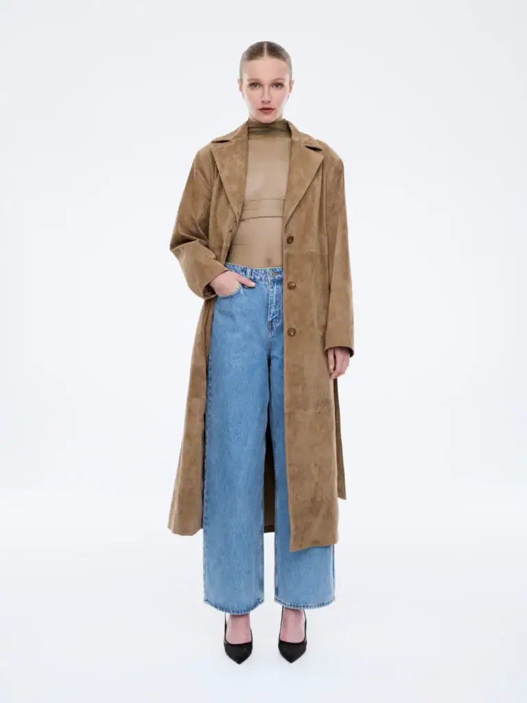 Ena Pelly Miley Suede Trench