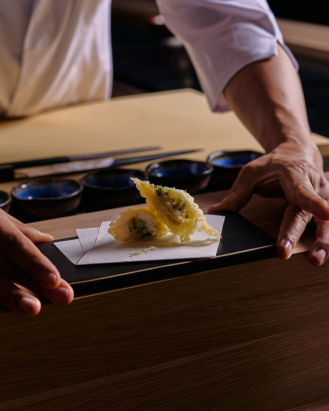 hand crafted tempura dish at kirishima in melbourne