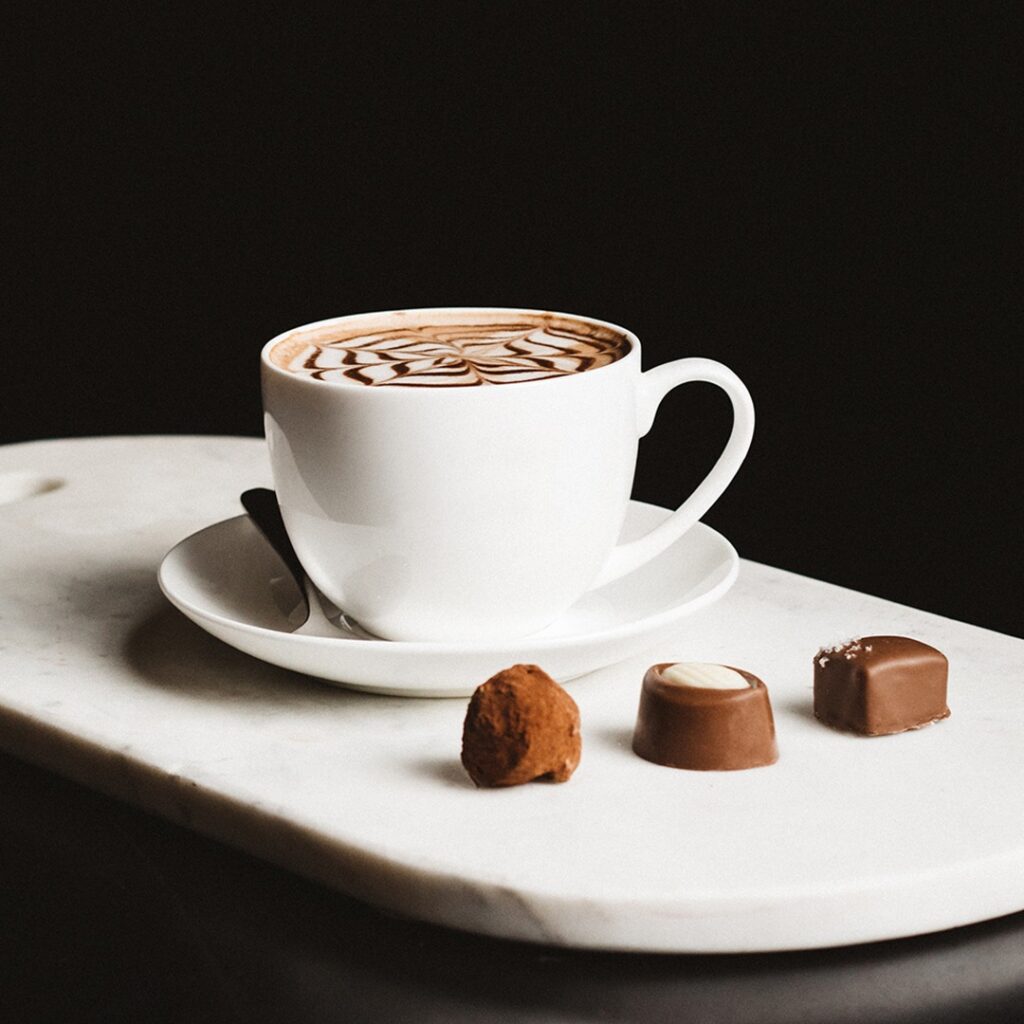 Mug of Koko Black Hot Chocolate.