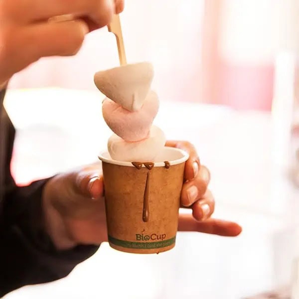 Melba's Chocolate, Dipping Cups Marshmallow dipping cup at Melba's Chocolates.