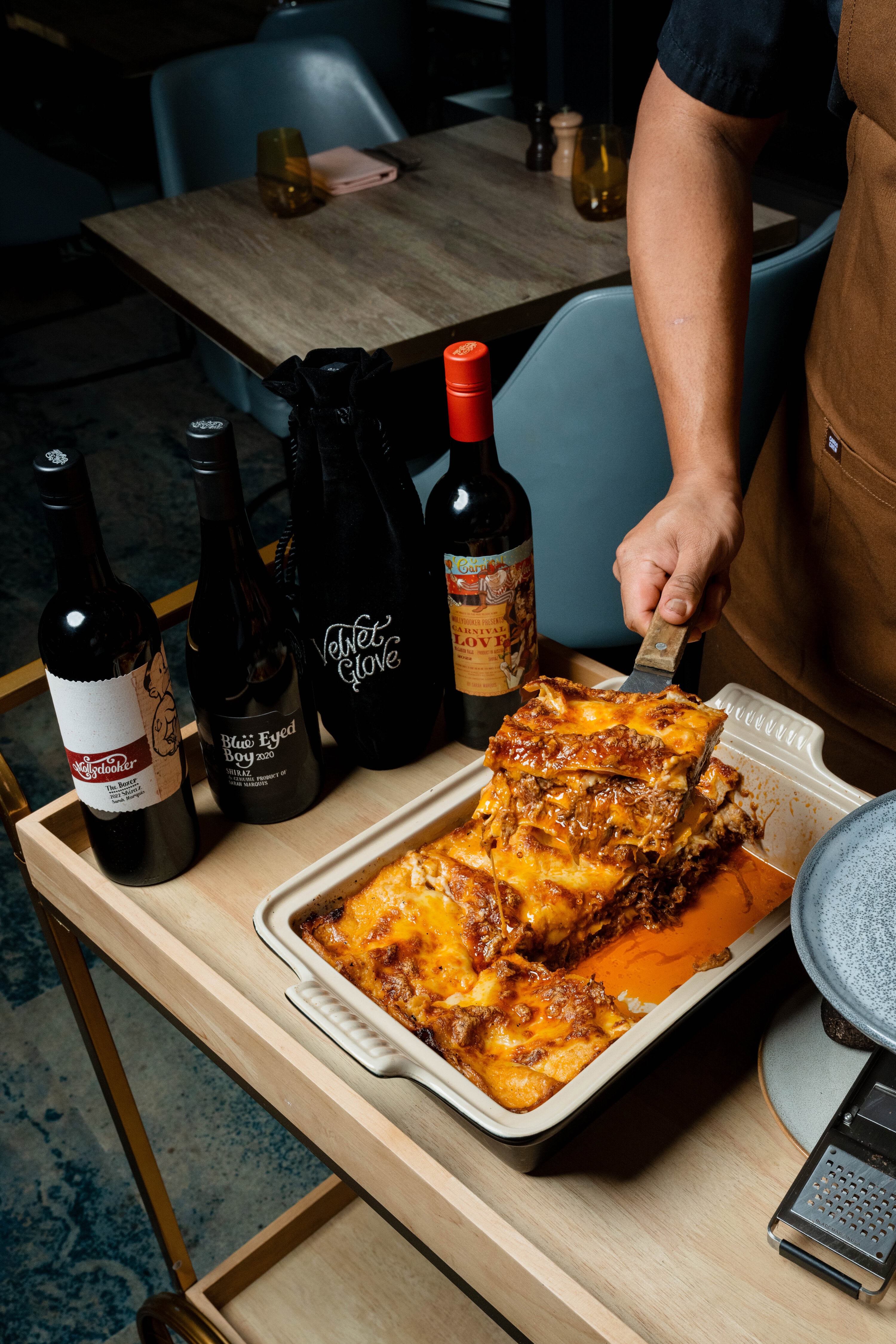TUTTO Lasagne Trolley, Adelaide, South Australia 2 TUTTO Cucina + Bar launch Lasagne Trolley offering in Adelaide, South Australia.