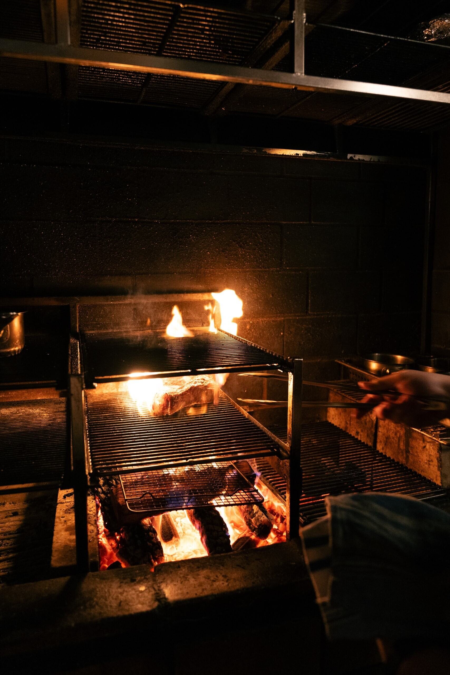 Tarantino's, Adelaide, South Australia 2 Wood fire at Tarantino's in Adelaide, South Australia.