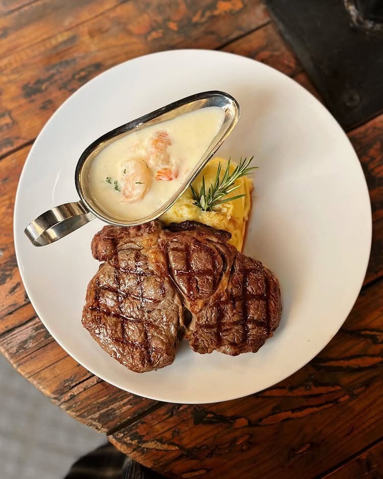 Steak at The Little Hunter, Adelaide, South Australia.