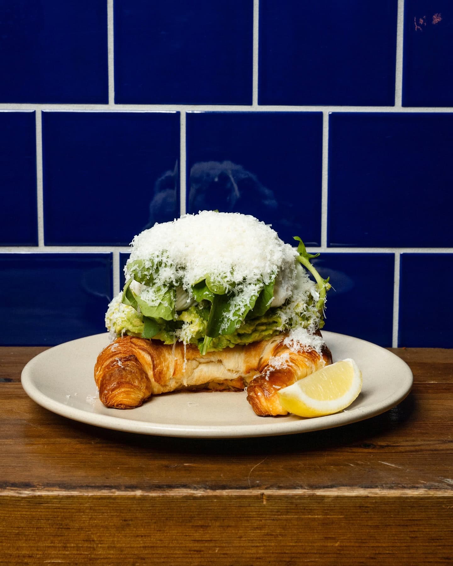 Whistle & Flute, Smashed Avo Croissant, Adelaide, South Australia Smashed Avo Croissant at Whistle & Flute cafe in Adelaide, South Australia.