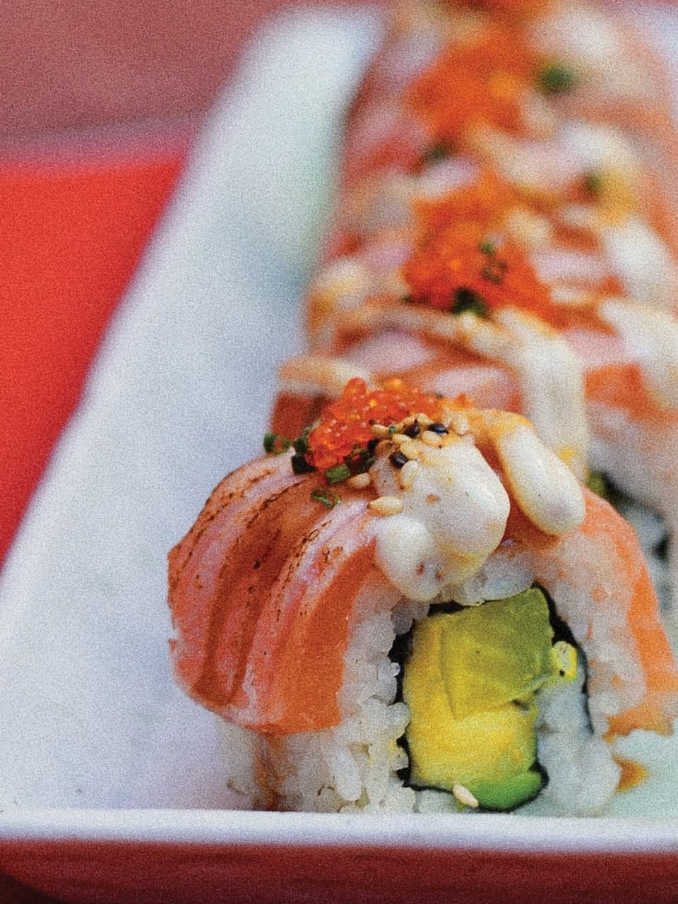 sushi roll with avocado at disuko melbourne