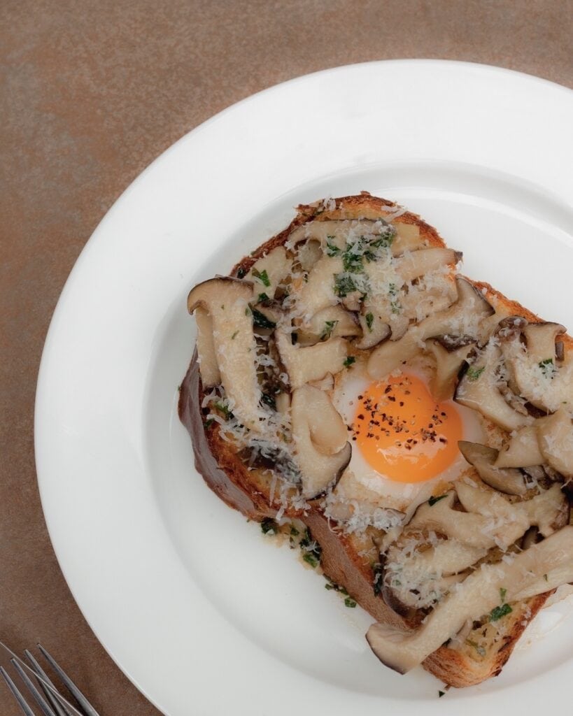 Mushroom toast at Hobart Deli in North Perth