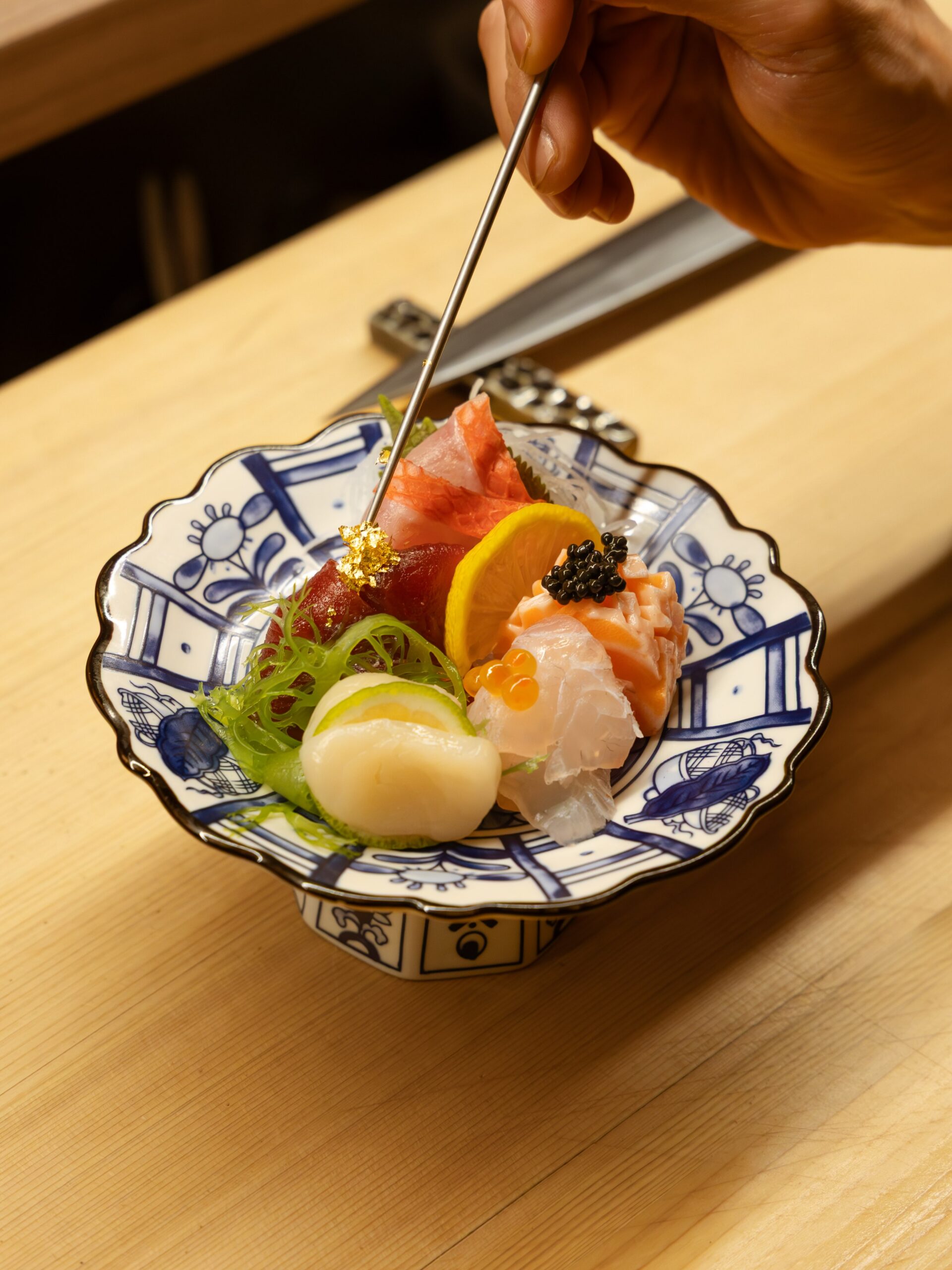 the omakase counter at Kentaro in Melbourne
