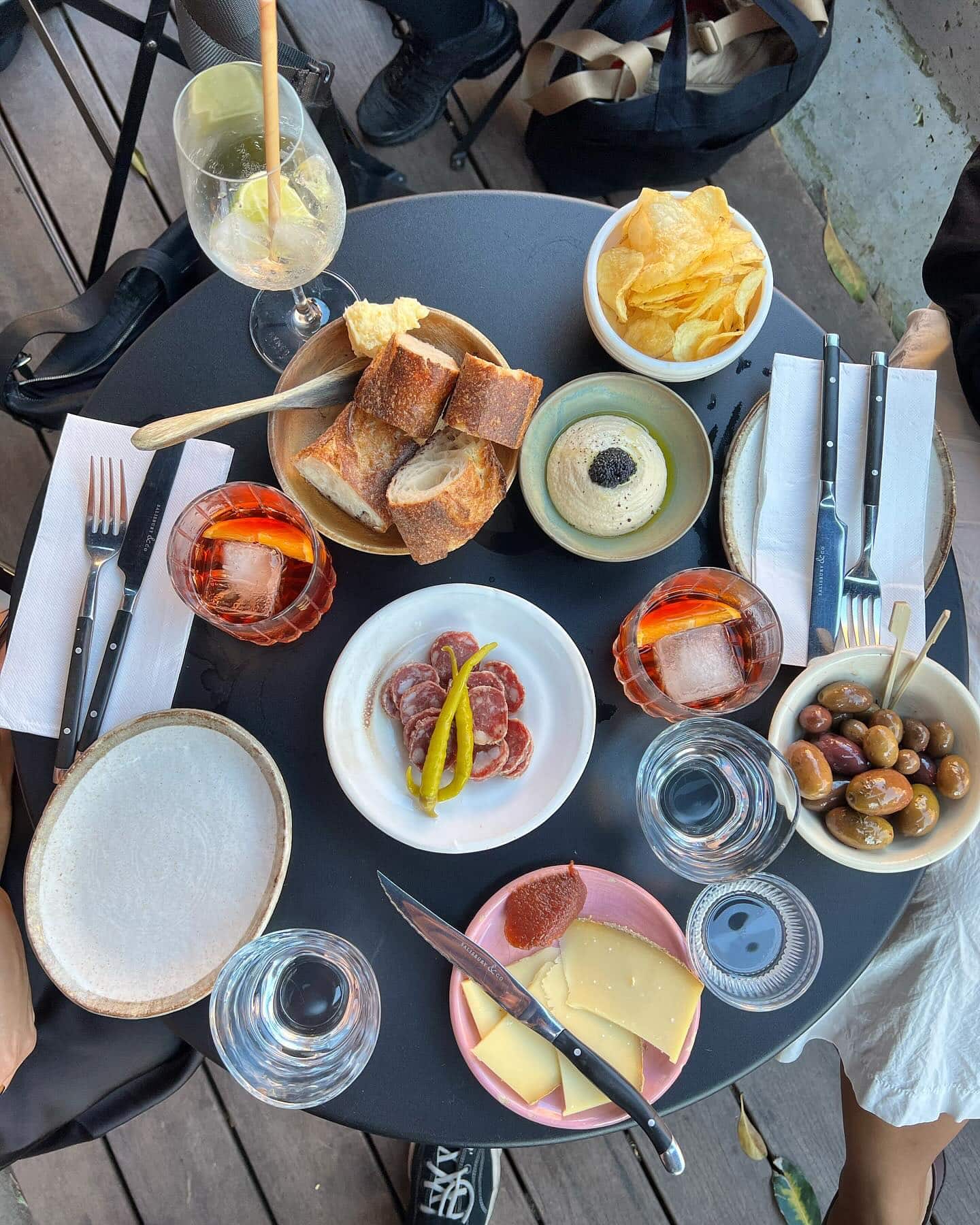 Sharing plates with negronis and charcuterie at Caravin Potts Point Sydney