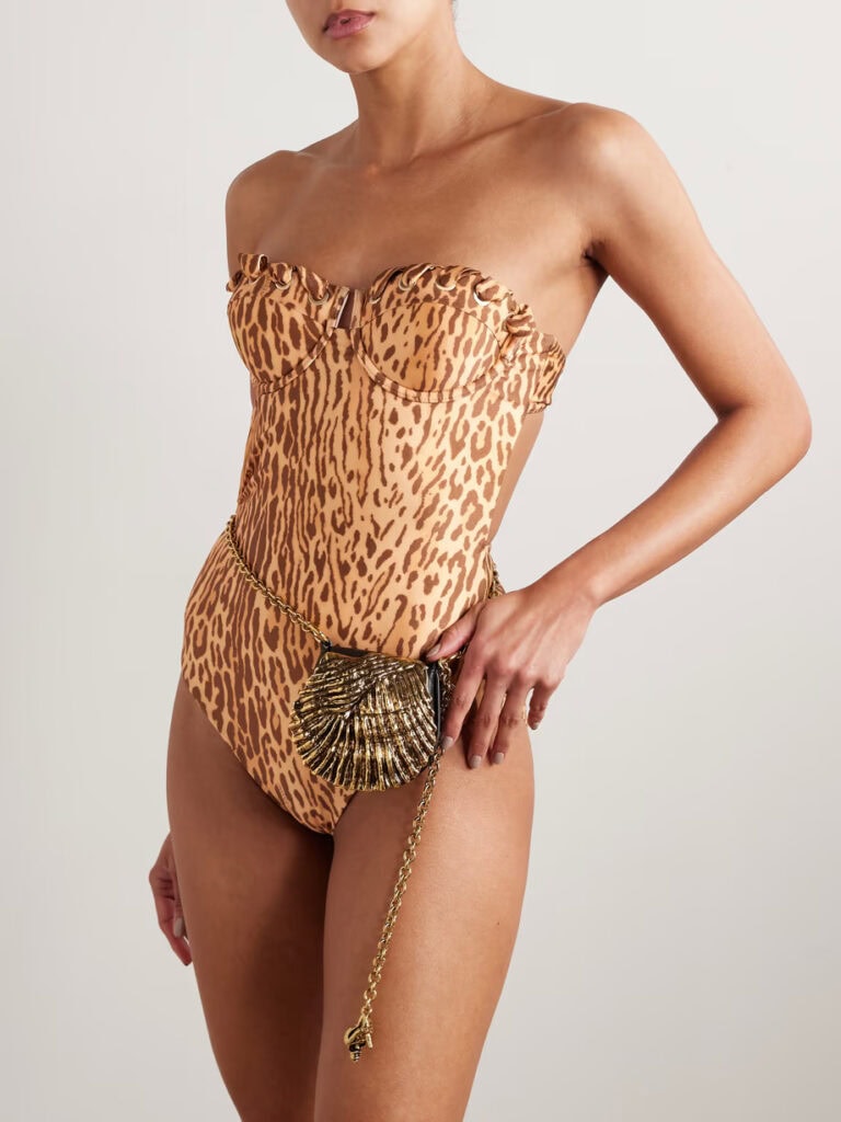 Cascadian Whipstitched Leopard Swimsuit