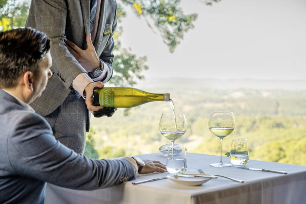Dining with view at Mount Lofty House in Adelaide.