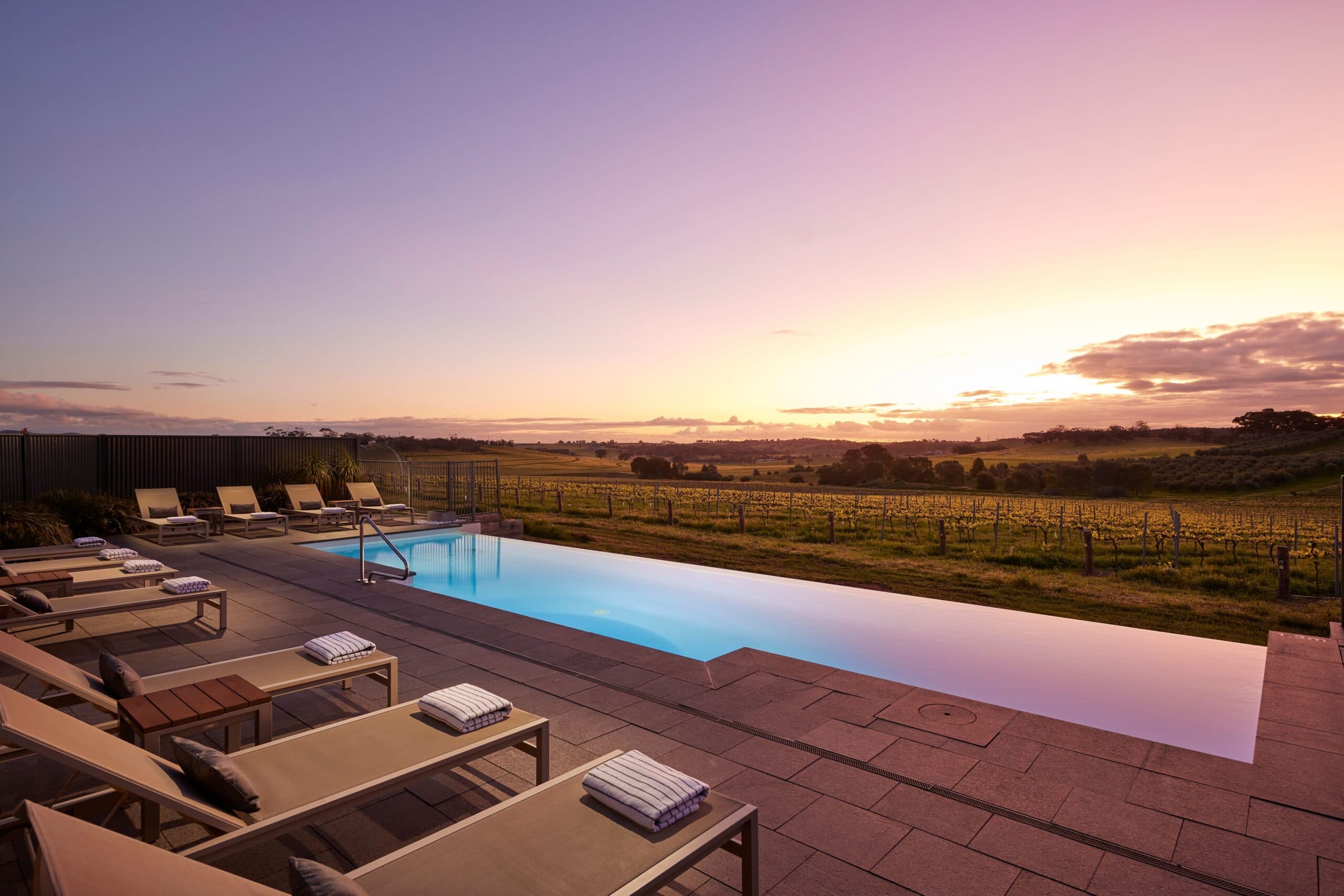 Pool area at The Louise in the Barossa Valley.