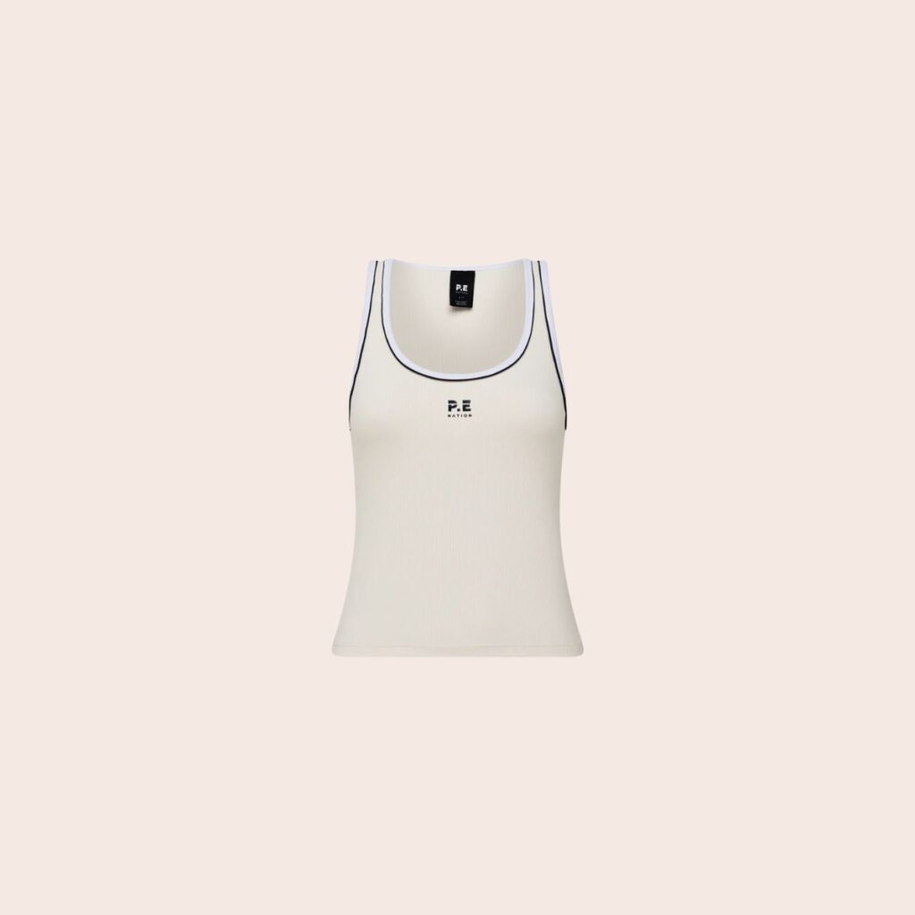 P.E. Nation Nexus Rib Tank in Whisper White 