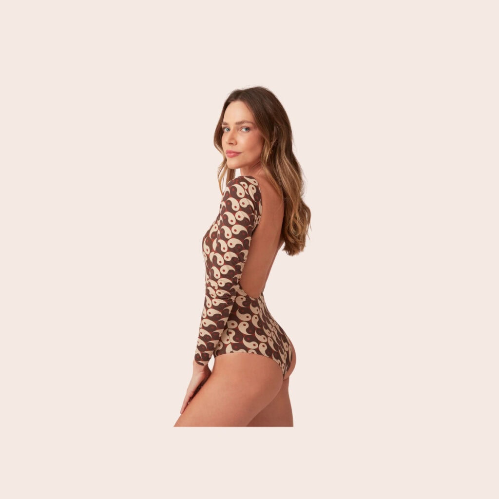 Trend Ripple Long Sleeve One Piece Swimsuit Ayla Yin Yang Trend Ripple Long Sleeve One Piece Swimsuit Ayla Yin Yang
