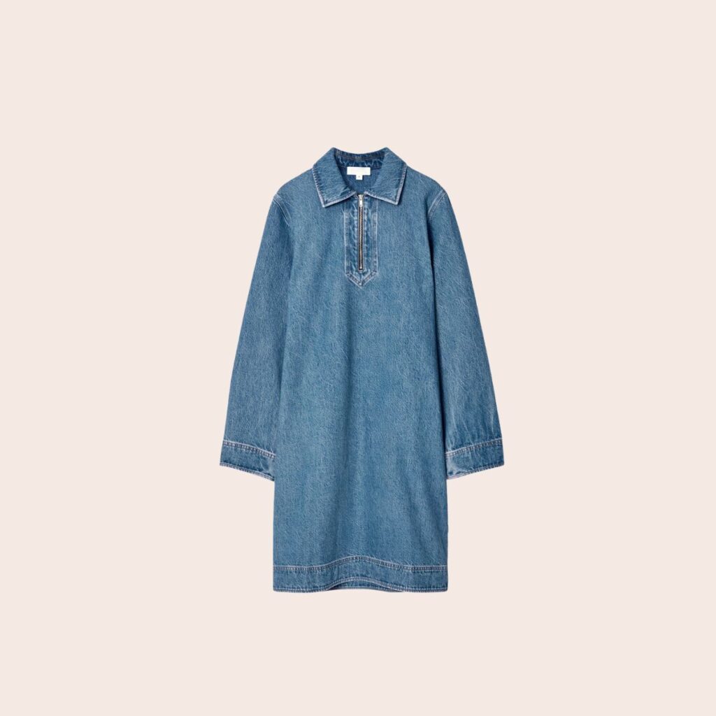 COS Denim Half-Zip Dress COS Denim Half-Zip Dress