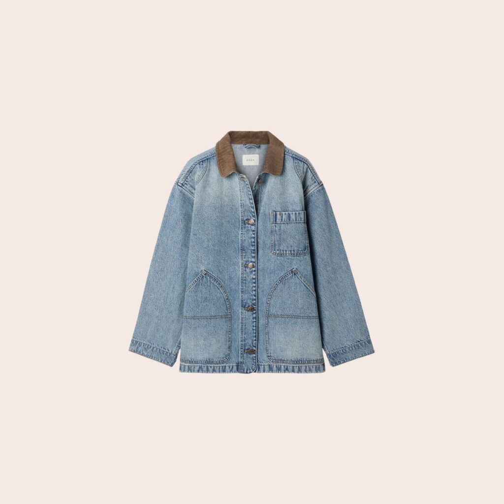 DÔEN Pascual Corduroy-Trimmed Denim Jacket