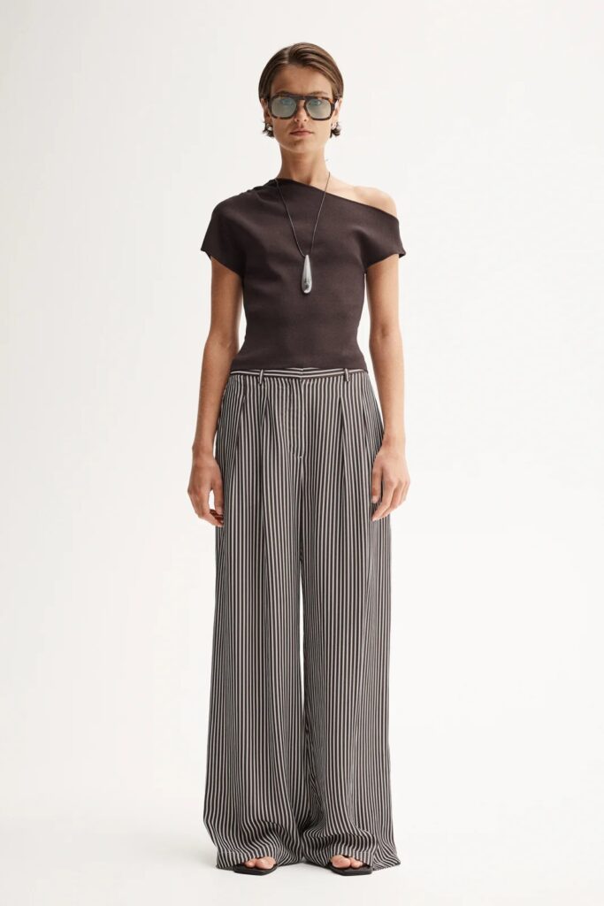 Elka Collective Jamie Stripe Pant Brown Stripe Elka Collective Jamie Stripe Pant Brown Stripe