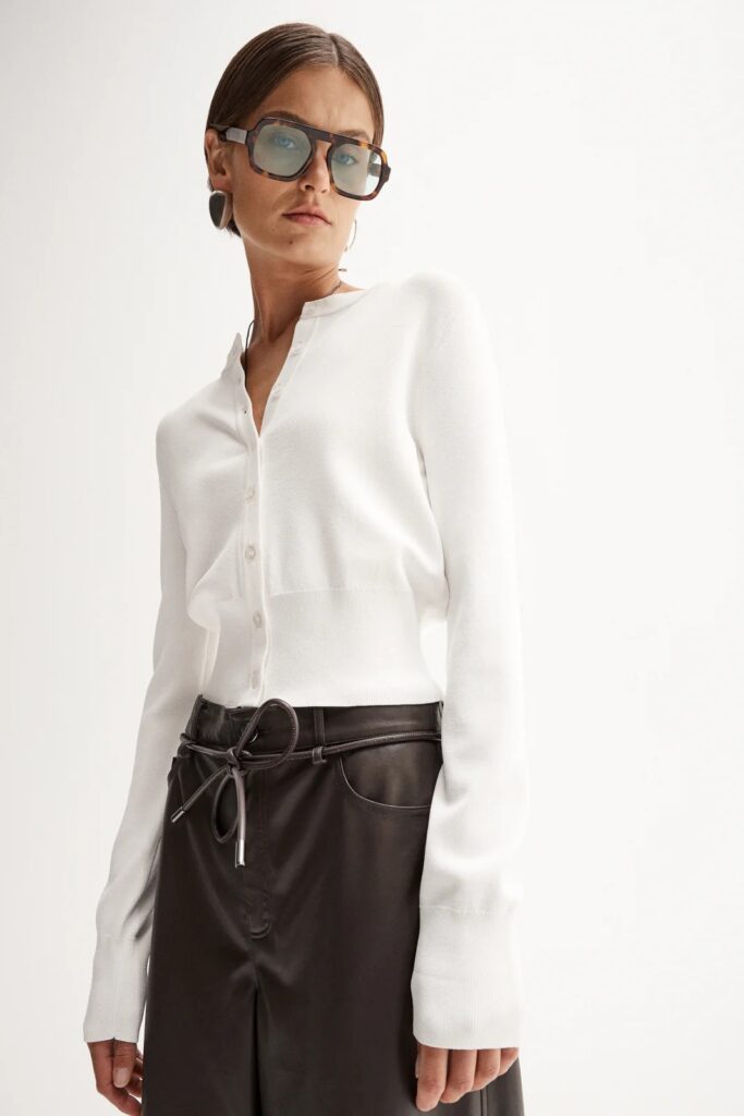 Elka Collective Victoria Knit Cardigan White Elka Collective Victoria Knit Cardigan White