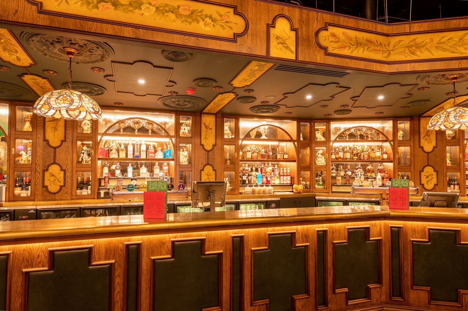 Ornate Victorian-style bar interior with liquor shelves at Flight Club The Rocks Sydney