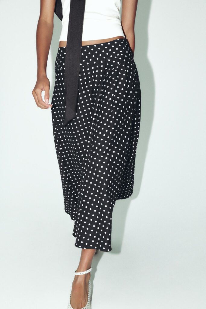 Zara Polka Dot Cape Midi Skirt Zara Polka Dot Cape Midi Skirt