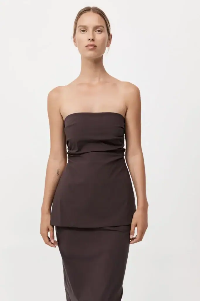 St. Agni Strapless Tie Back Top