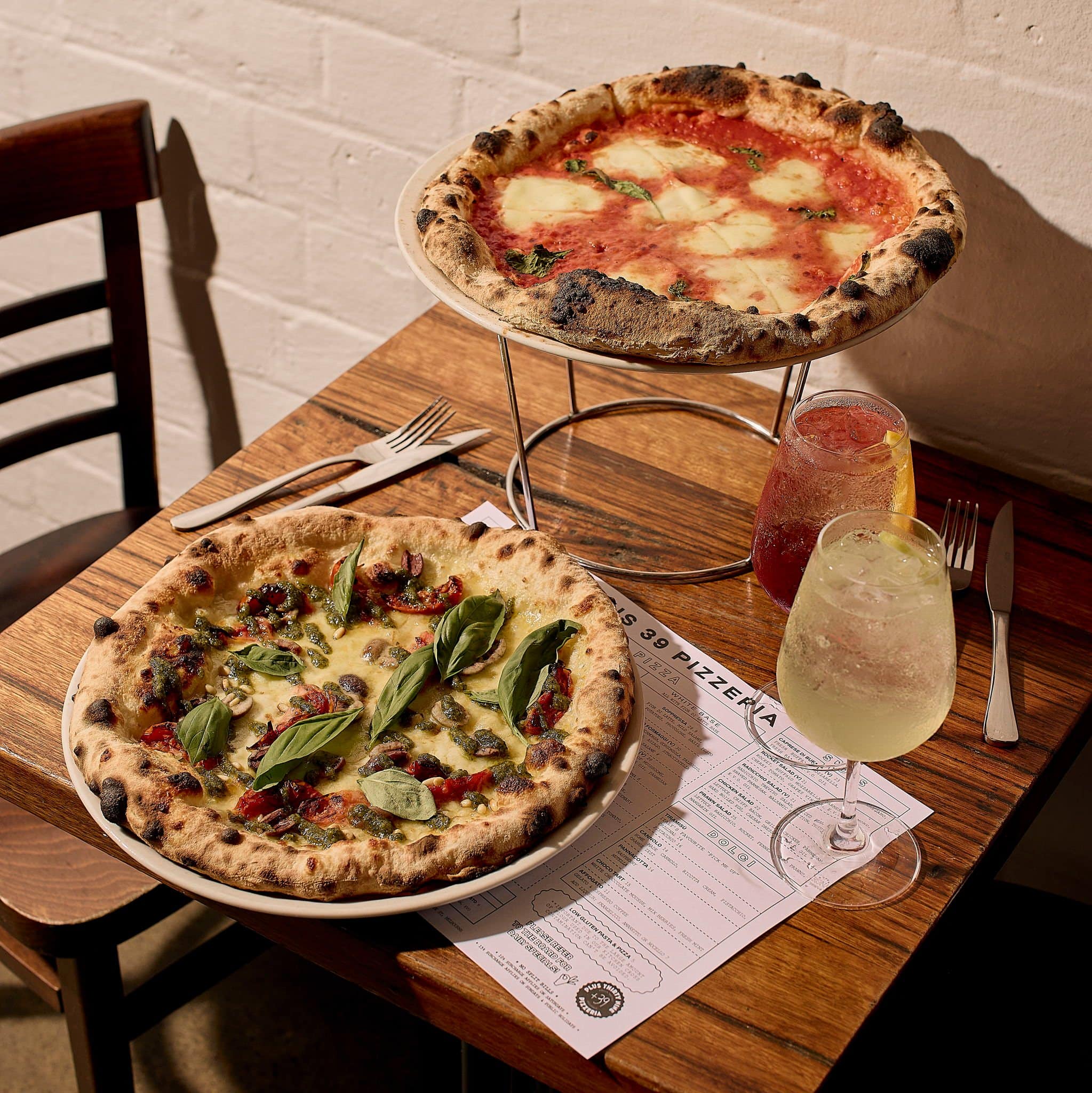 Pizzas at +39 Pizzeria Melbourne CBD