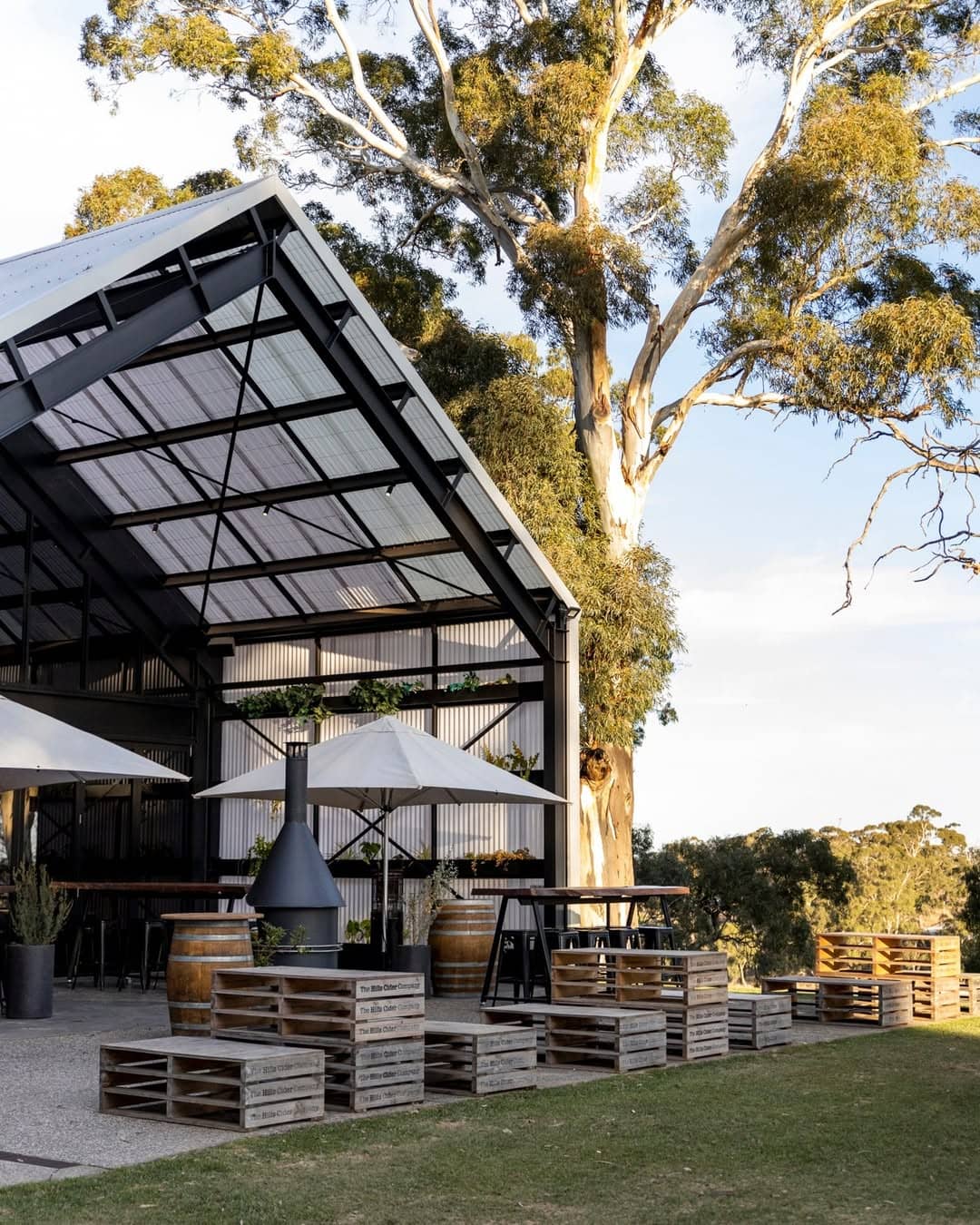 Exterior and outdoor space at Lot 100 in Adelaide Hills.